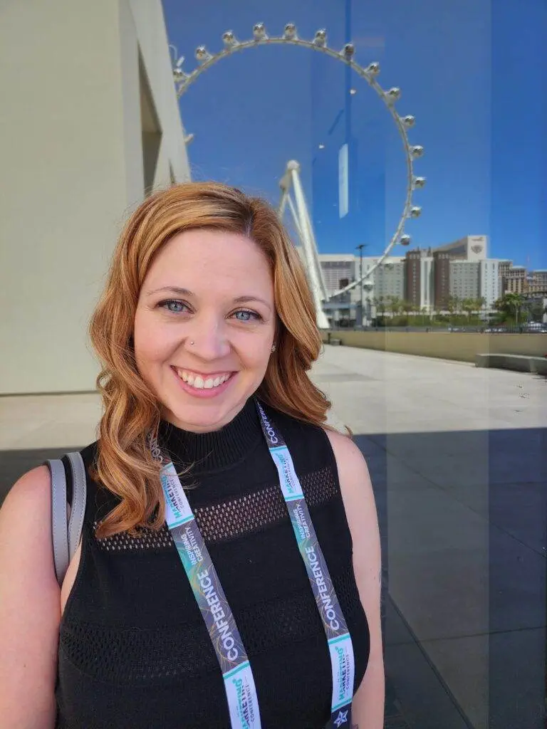 Image of Amanda Bernard outside of Caesars Forum